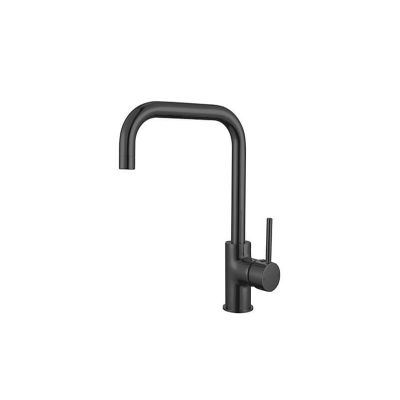 Zeus Poseidon Round Rectangular Gooseneck Sink Mixer Matt Black