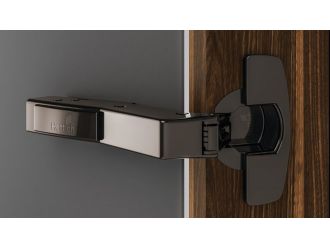 Hettich Black Sensys W45 95&deg; Angle Hinge Full Overlay - Expanding Dowel (Corner Cabinet)