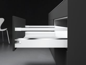 Hettich ArciTech Drawer Set with Railing White - No Runner