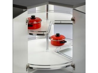 Hettich 3/4 Circle Carousel Tray - Solid Base 