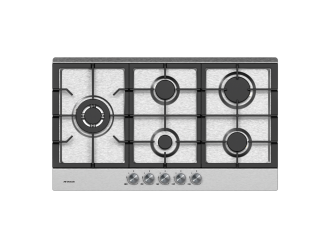 Domain Stainless Steel Gas Cooktop with Side Wok - 860mm