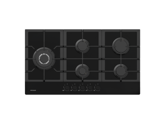 Domain 90cm Stainless Gas Wok Cooktop + Side Wok Burner