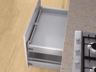 Hettich ArciTech Drawer Set Silver - No Runner