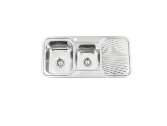 Zeus Cronos 1 3/4 Bowl Sink & Drainer Stainless Steel