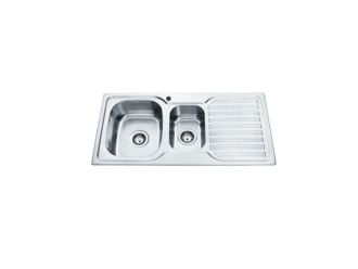 Zeus Cronos SquareLine 1.25 Bowl Sink 980X480 Stainless Steel