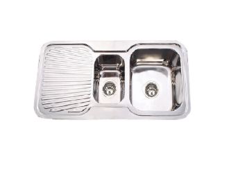 Zeus Cronos 1 1/4 Bowl Sink & Drainer Stainless Steel RHB