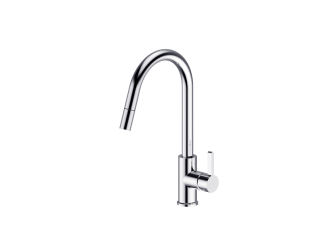 Zeus Poseidon Round Pull Out Sink Mixer