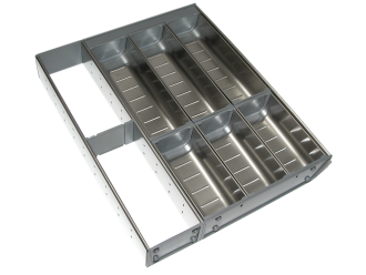 Stainless Steel Cutlery Tray + Extension