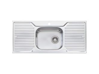 Oliveri DZ133 Diaz Single Bowl Sink With Double Drainer