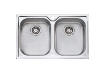 Oliveri DZ163 Diaz Double Bowl Topmount Sink