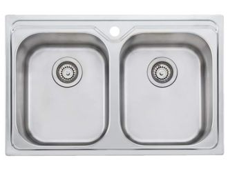 Oliveri DZ23TU Diaz Double Bowl Universal Sink