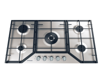 Domain Stainless Steel Gas Cooktop with Wok Burner - 860mm