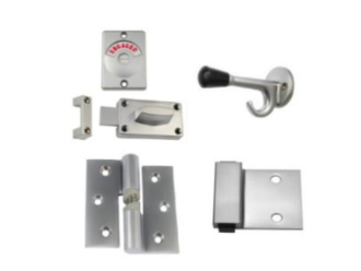 Toilet Partition Essential Kit, Non-Concealed Hold Open