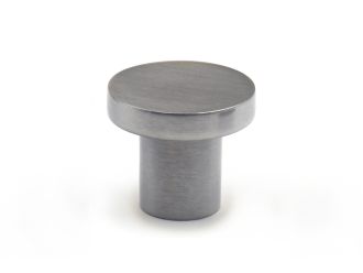 Bessie Flat Knob 32mm Diameter Brush Nickel