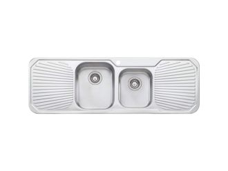 Oliveri PE341 Petite 1+3/4 Bowl Sink With Double Drainer