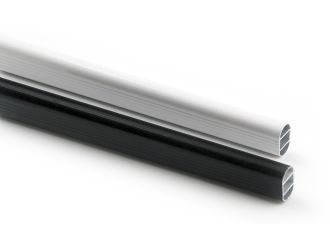 30x15mm Oval Aluminium Wardrobe Rail 3m (10/Box)