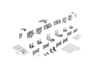 Hettich TopLine L runner and guide components for 3-doors
