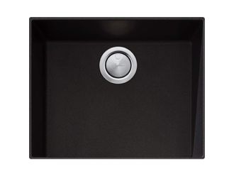 Oliveri ST-BL1550U Santorini Black Large Bowl Undermount Sink