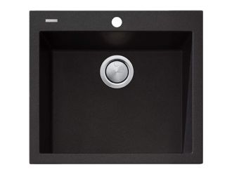 Oliveri ST-BL1551 Santorini Black Large Bowl Topmount Sink