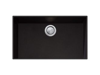 Oliveri ST-BL1590U Santorini Black Mega Bowl Undermount Sink