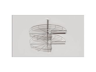 Hettich 3/4 Circle Carousel Tray - Chrome Plated