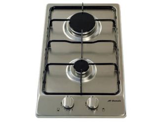 Domain Two Burner Stainless Steel Gas Cooktop with Flame Failure Device - 300mm