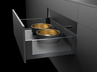 AvanTech YOU Push to Open Silent Glass Drawer Set 187mm Height Anthracite 