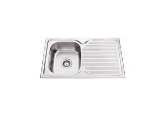 Zeus Cronos Square Line S/Bowl Sink 780X480 Stainless Steel