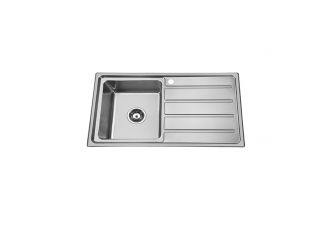 Zeus Cronos Single Bowl Kitchen Sink 860X500mm LHB Stainless Steel