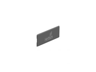 Hettich InnoTech Atira Cover Cap Dark Grey with Hettich logo