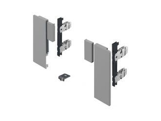 Hettich AvanTech YOU 187mm High Connector Set for Customisable Internal Front Panel Silver