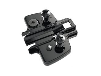 Hettich Black Sensys Cross Mounting Plate with Euro Screws and Direct Height Adjustment