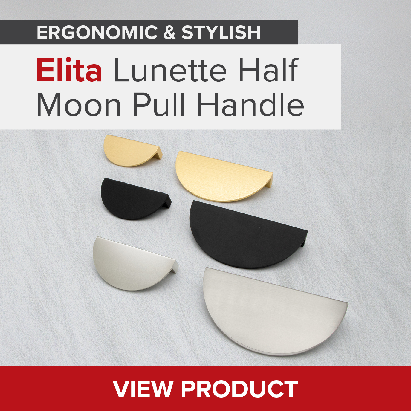 Elita Lunette Half Moon Pull Handle